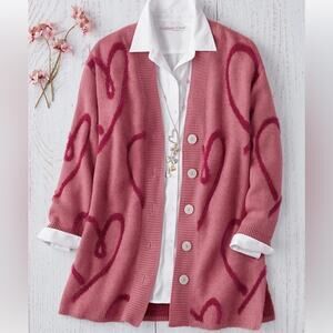 Coldwater Creek Love Notes oversized Cardigan Swearer